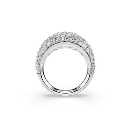 Anello da donna Swarovski rodiato con pavé di cristalli 12