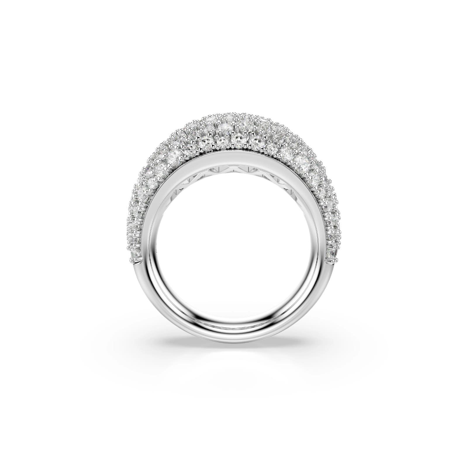 Anello da donna Swarovski rodiato con pavé di cristalli 12