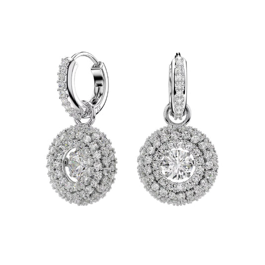 Orecchini pendenti Swarovski Sublima lega argento e zirconi MISURA UNICA