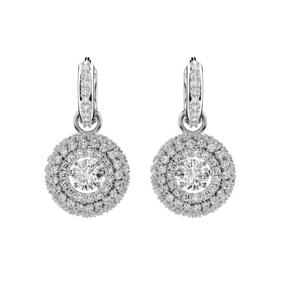 Orecchini pendenti Swarovski Sublima lega argento e zirconi MISURA UNICA