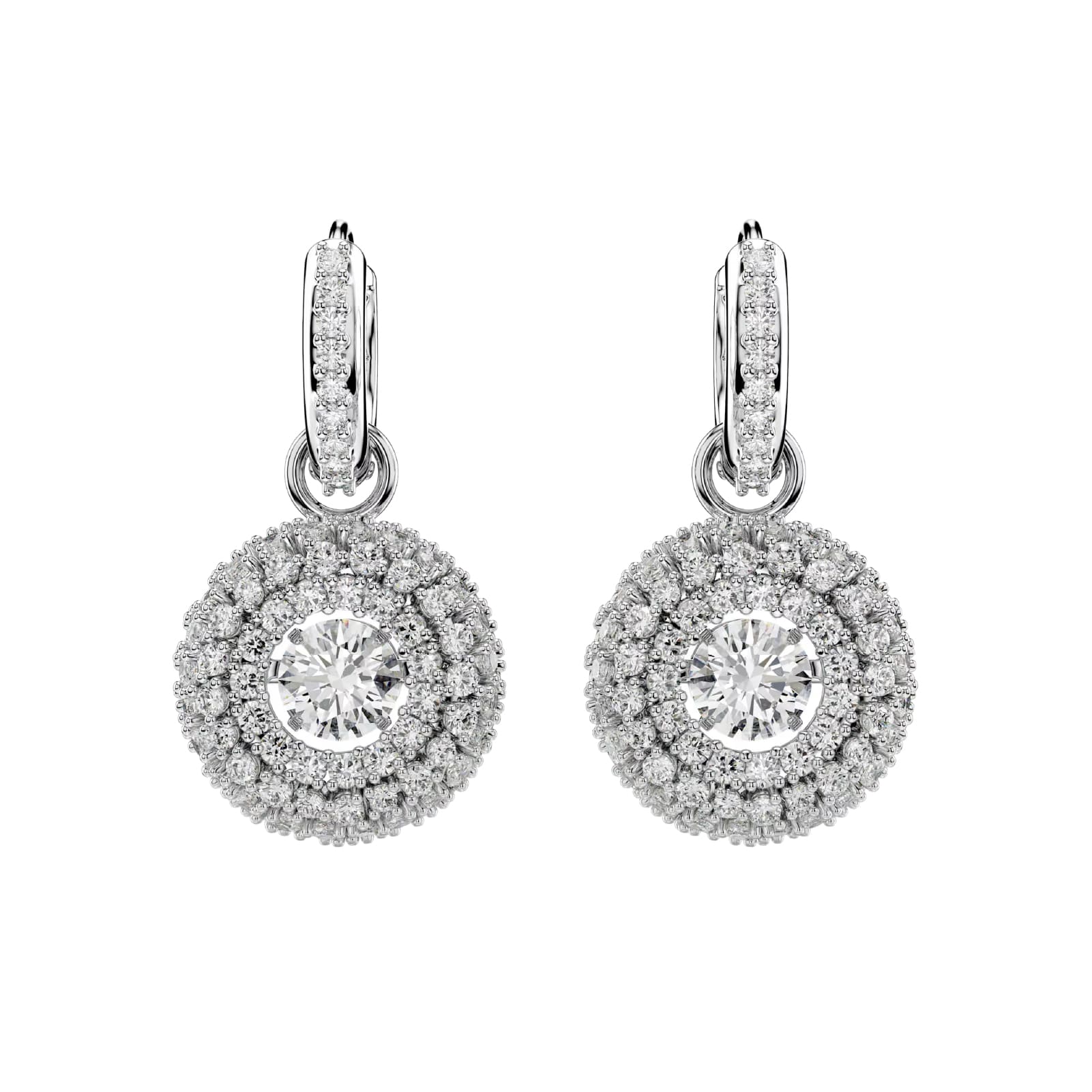 Orecchini pendenti Swarovski Sublima lega argento e zirconi MISURA UNICA