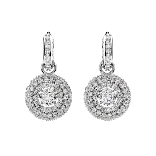 Orecchini pendenti Swarovski Sublima lega argento e zirconi MISURA UNICA