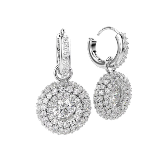 Orecchini pendenti Swarovski Sublima lega argento e zirconi MISURA UNICA