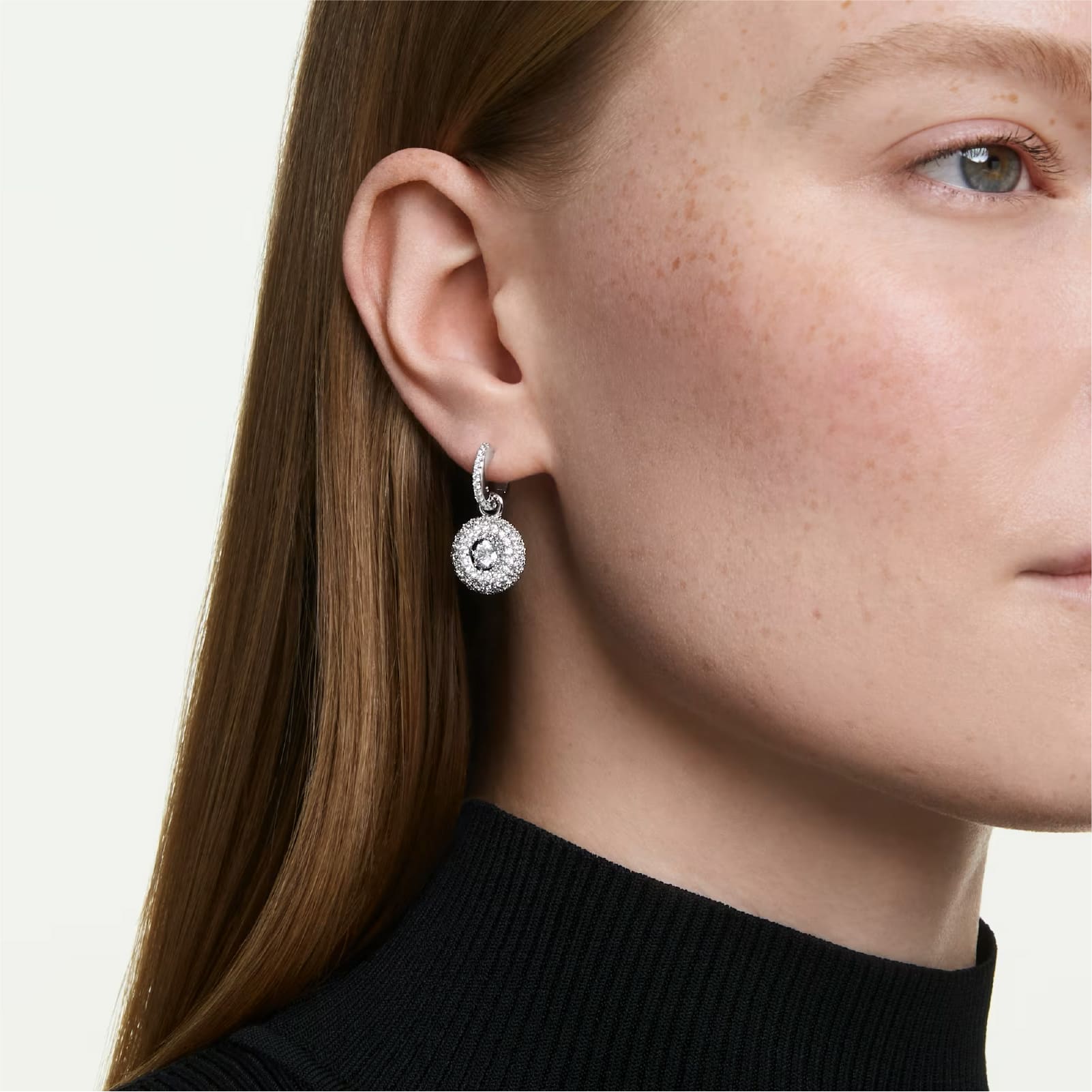 Orecchini pendenti Swarovski Sublima lega argento e zirconi MISURA UNICA