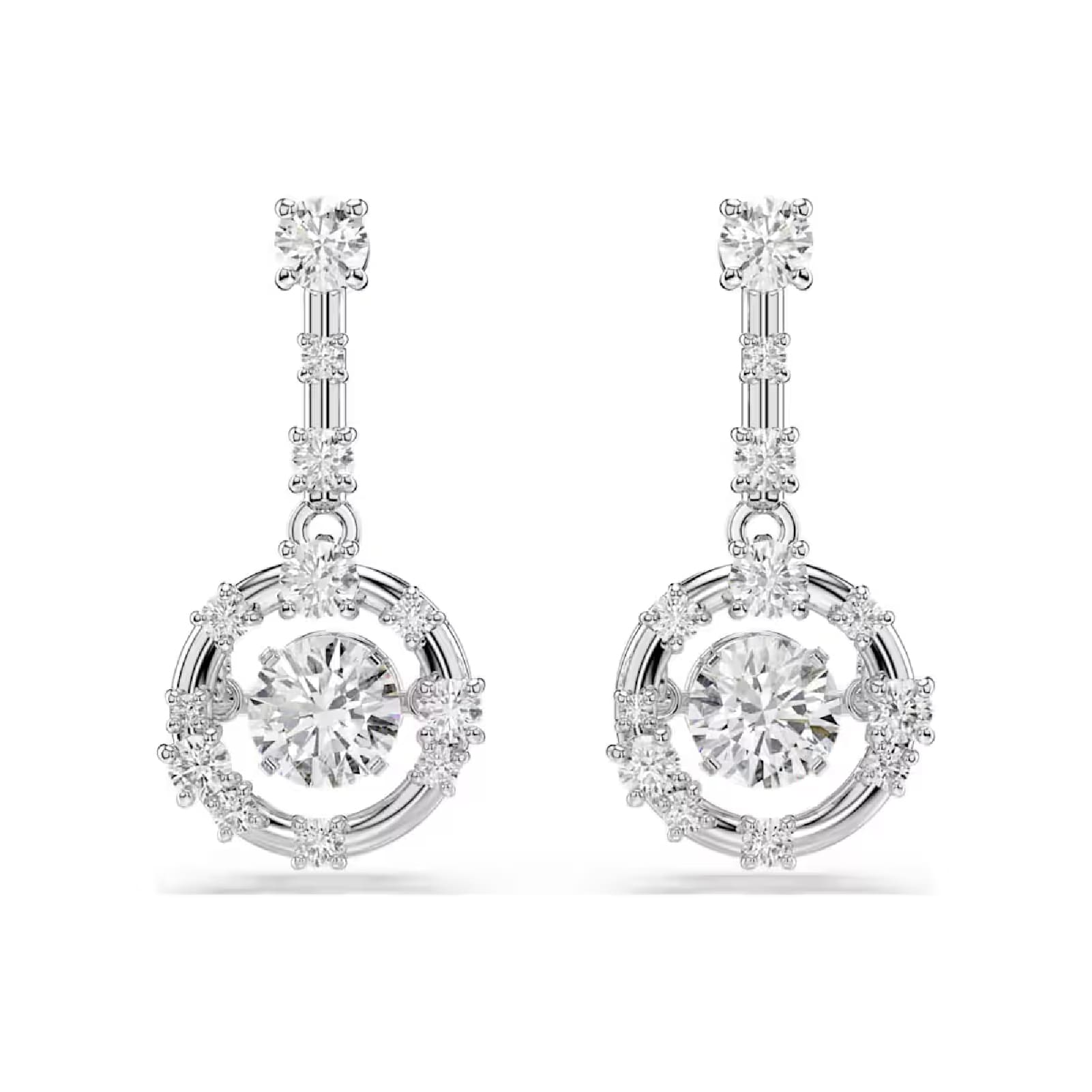 Orecchini pendenti Swarovski Constella con cristallo centrale MISURA UNICA