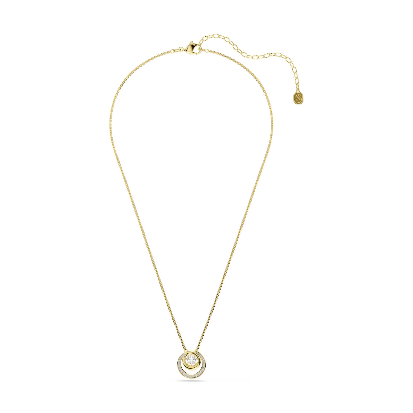 Collana Swarovski dal design circolare con zircone e cristalli MISURA UNICA