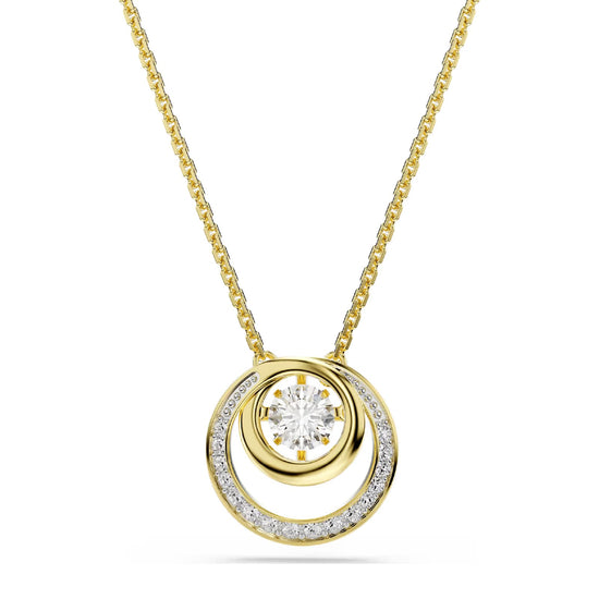 Collana Swarovski dal design circolare con zircone e cristalli MISURA UNICA