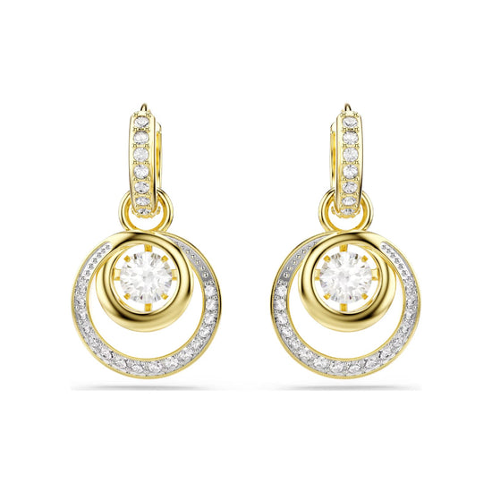 Orecchini Swarovski design circolare con zircone e cristalli MISURA UNICA