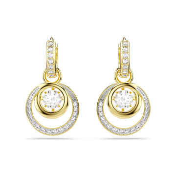 Orecchini Swarovski design circolare con zircone e cristalli MISURA UNICA