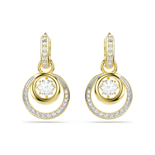 Orecchini Swarovski design circolare con zircone e cristalli MISURA UNICA