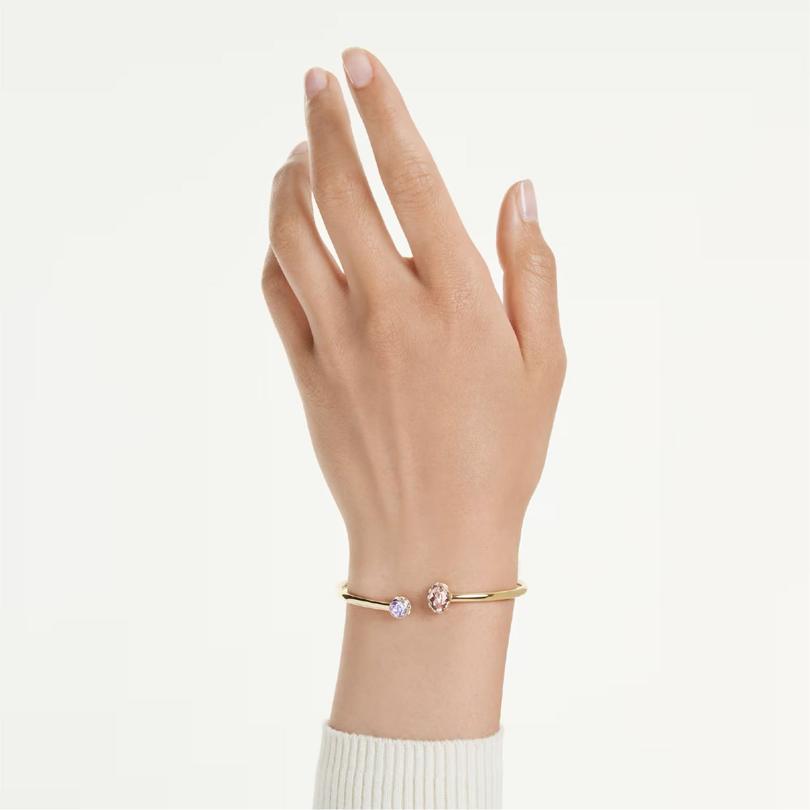 Bracciale rigido Swarovski Chroma con cristalli viola e rosa Rigido