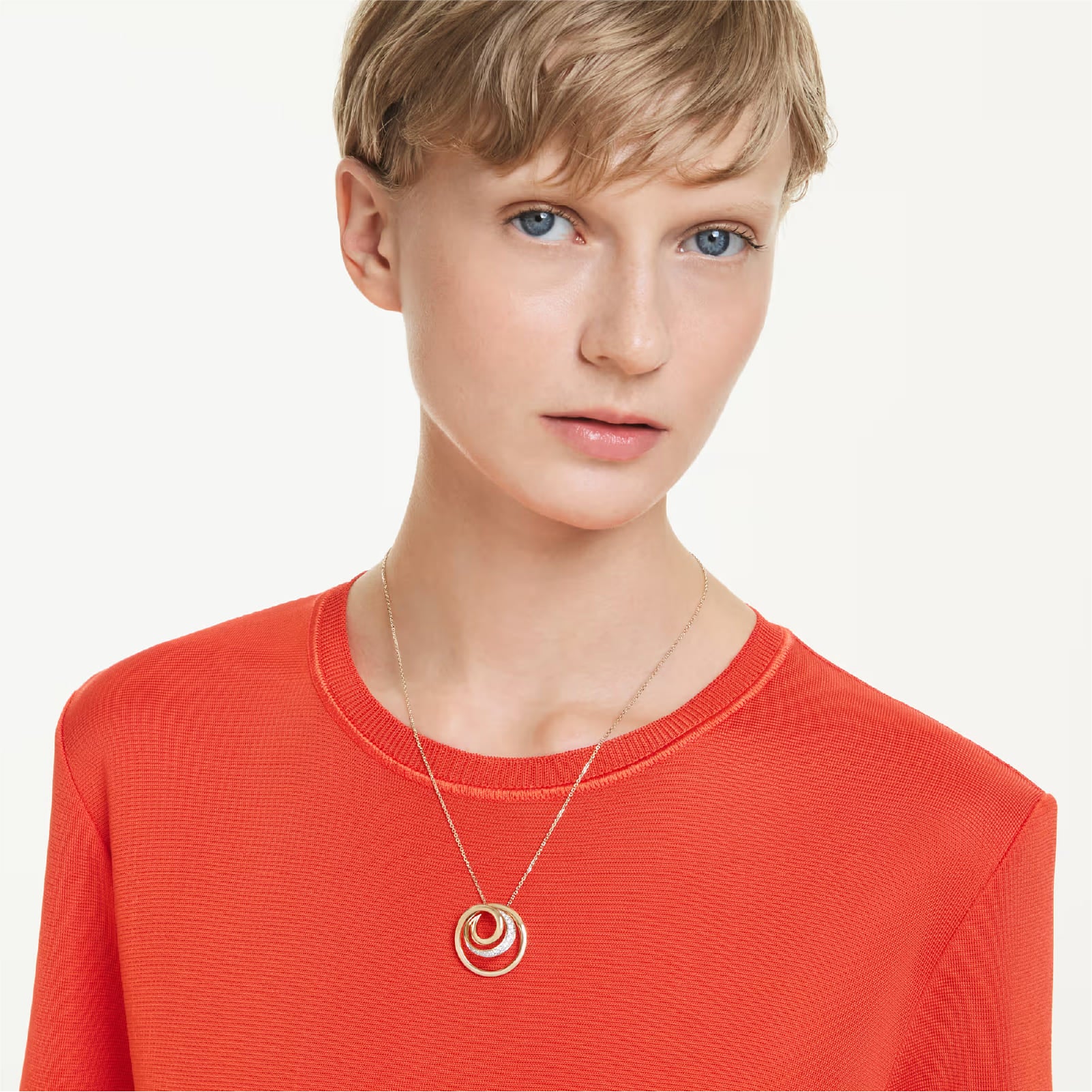 Collana Swarovski Hyperbola con design a spirale e cristalli MISURA UNICA