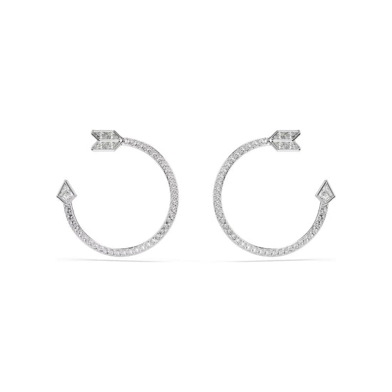 Orecchini cerchio Swarovski frecci di cupido con cristalli MISURA UNICA