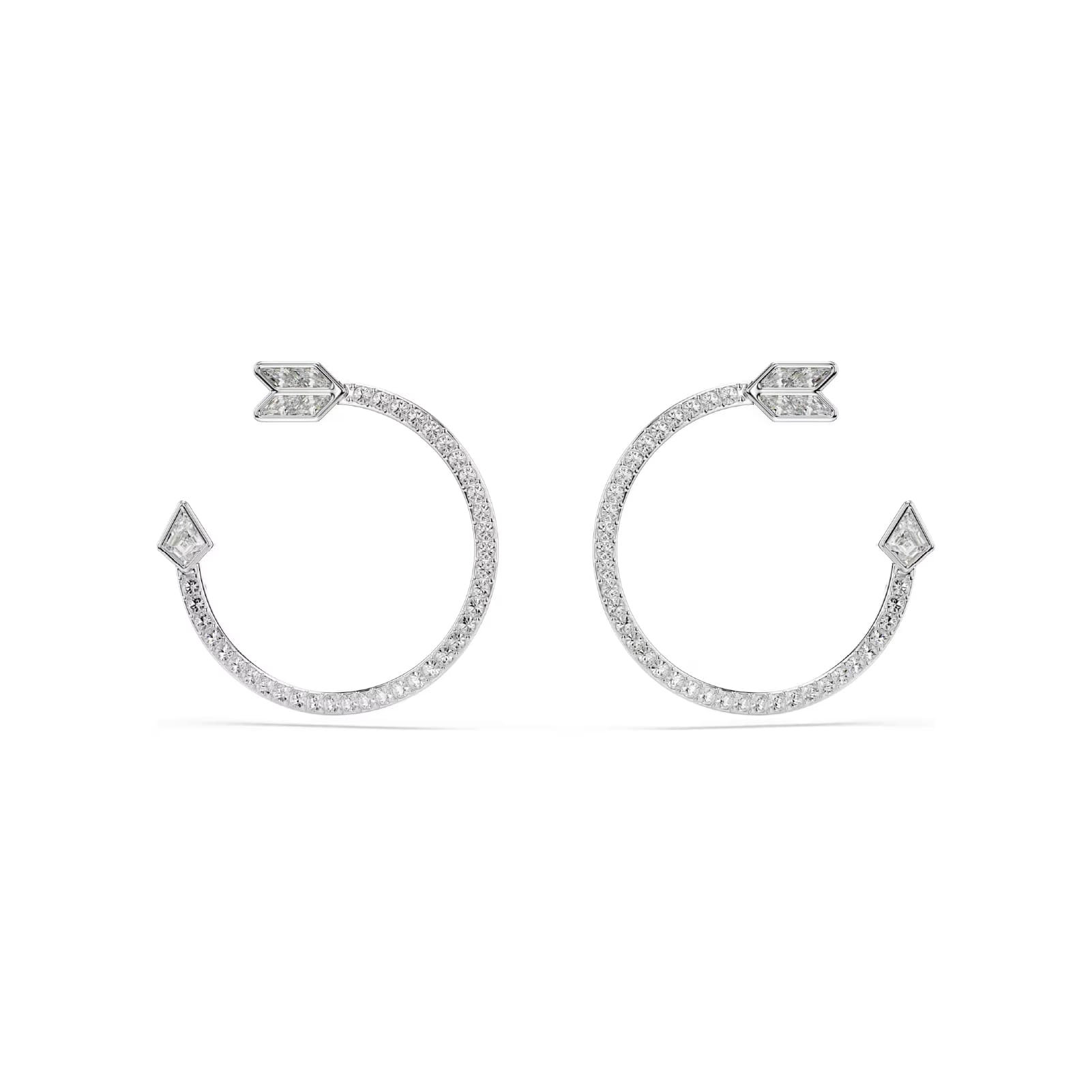 Orecchini cerchio Swarovski frecci di cupido con cristalli MISURA UNICA