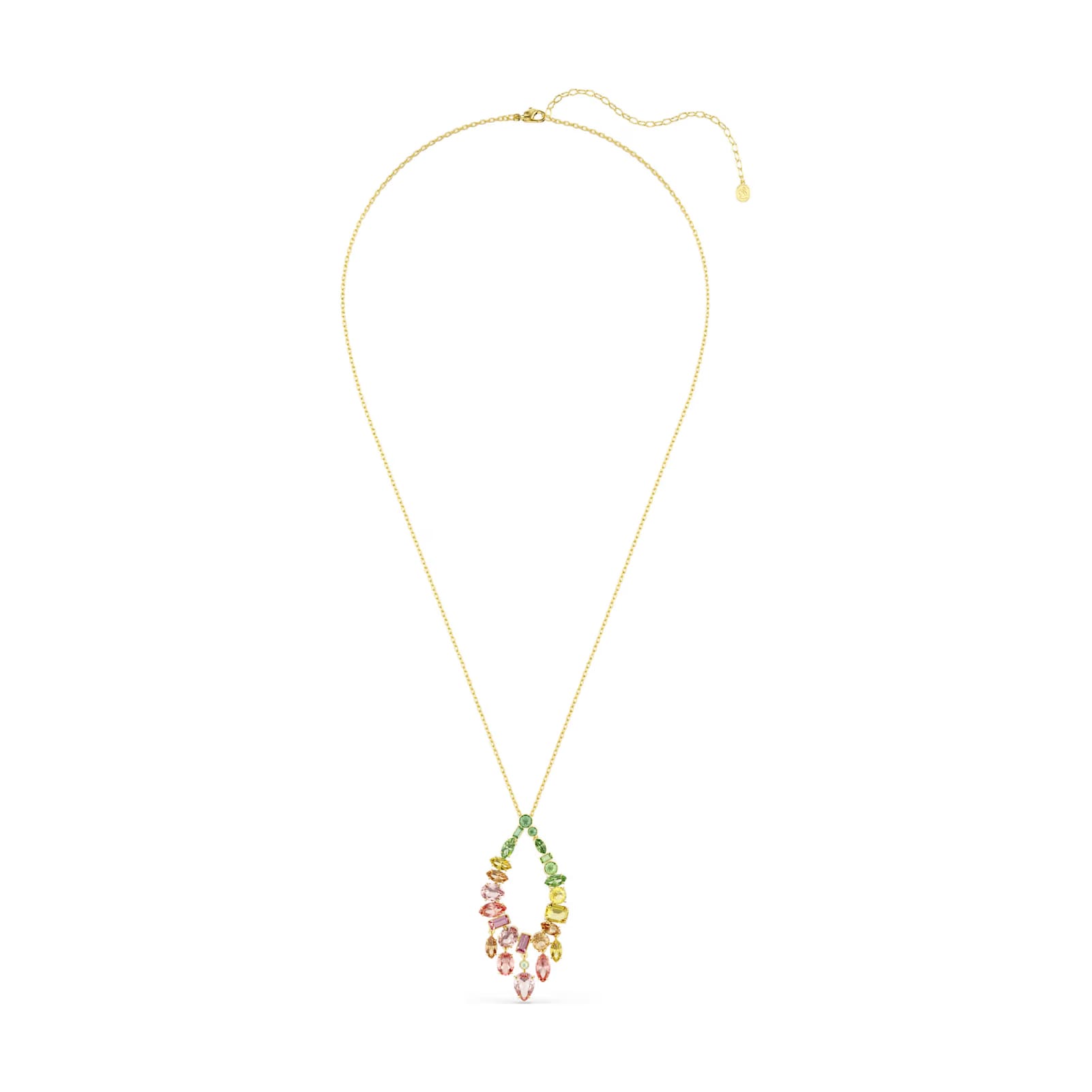 Collana lunga Swarovski Gema pendente con cristalli colorati MISURA UNICA