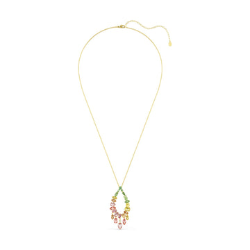 Collana lunga Swarovski Gema pendente con cristalli colorati MISURA UNICA