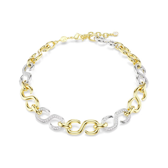 Collana girocollo Swarovski Dextera bicolore con cristalli cry MISURA UNICA