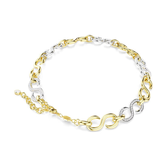 Collana girocollo Swarovski Dextera bicolore con cristalli cry MISURA UNICA