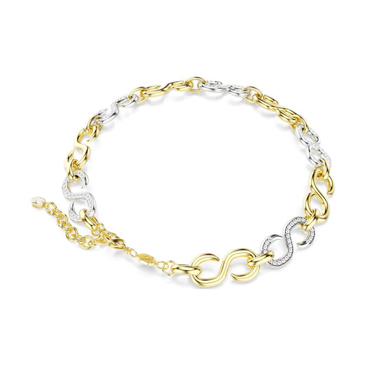 Collana girocollo Swarovski Dextera bicolore con cristalli cry MISURA UNICA