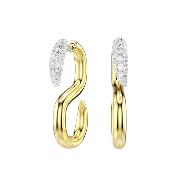 Orecchini Swarovski Dextera placcati oro con cristalli bianchi MISURA UNICA