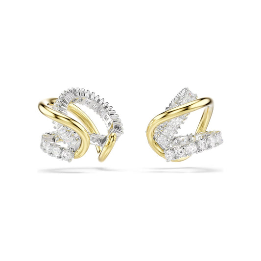 Earcuff Swarovski Hyperbola placcati oro con cristalli MISURA UNICA