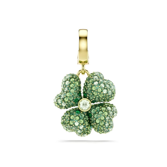 Charm quadrifoglio Swarovski Idyllia con cristalli verdi MISURA UNICA
