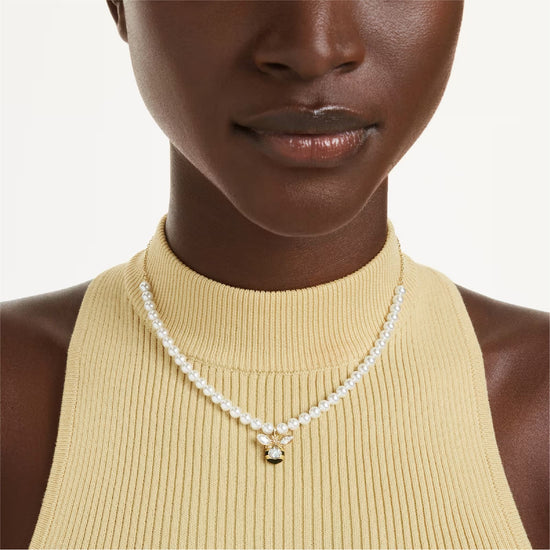 Charm ape Swarovski Idyllia placcato oro con cristally Cry MISURA UNICA