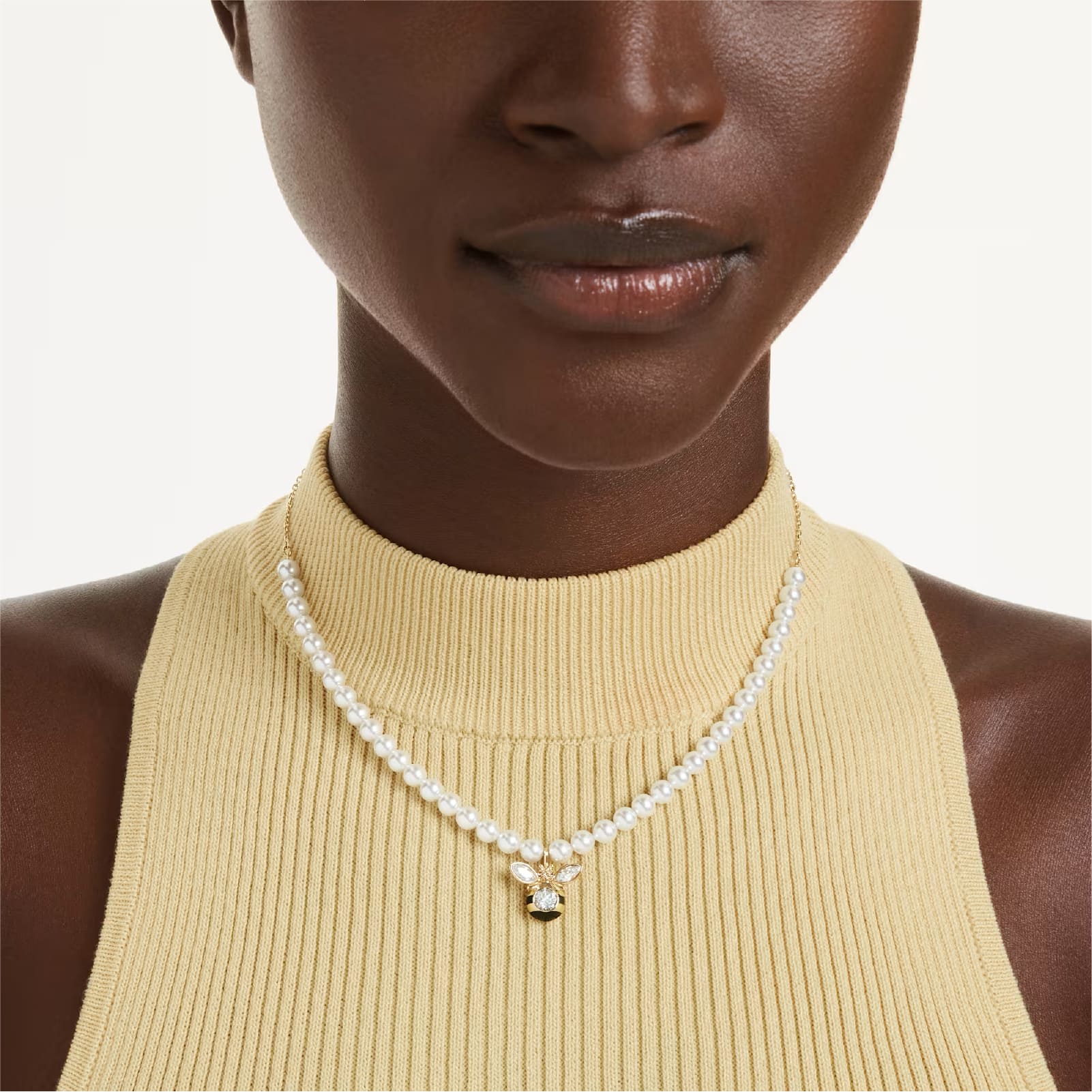 Charm ape Swarovski Idyllia placcato oro con cristally Cry MISURA UNICA