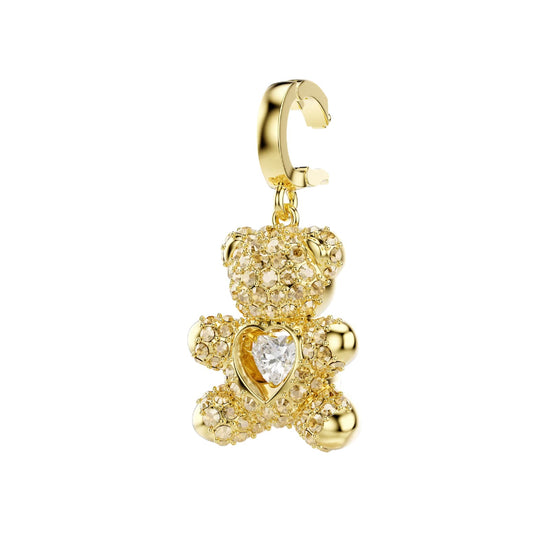 Charm orsetto Swarovski dorato con cristalli e zircone MISURA UNICA