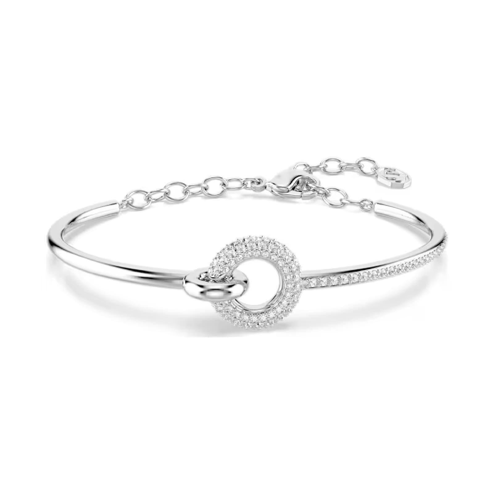 Bracciale bangle Swarovski Dextera con pavè di cristalli cry 18 cm