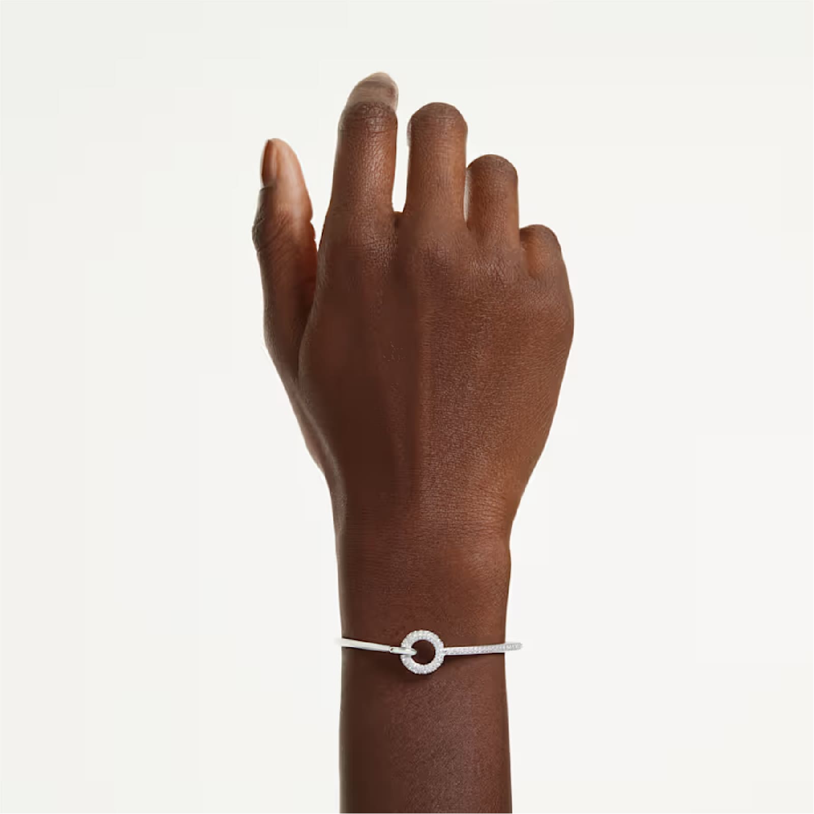 Bracciale bangle Swarovski Dextera con pavè di cristalli cry 18 cm