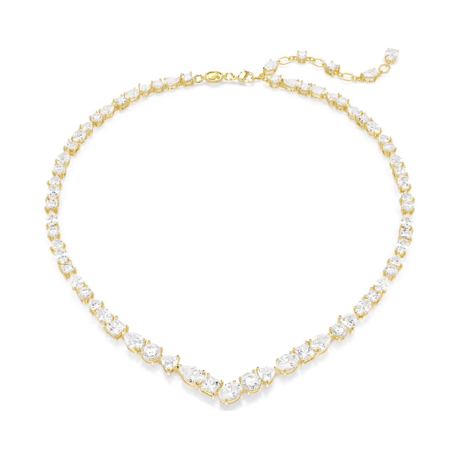 Collana girocollo Swarovski placcata oro con cristalli MISURA UNICA