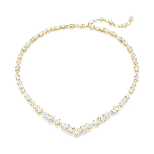 Collana girocollo Swarovski placcata oro con cristalli MISURA UNICA
