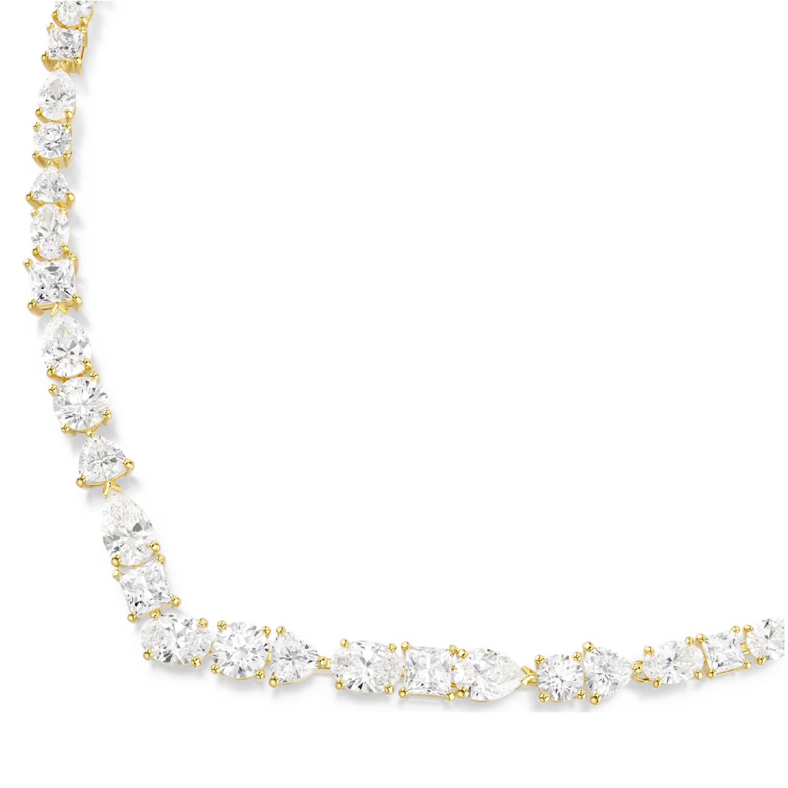 Collana girocollo Swarovski placcata oro con cristalli MISURA UNICA