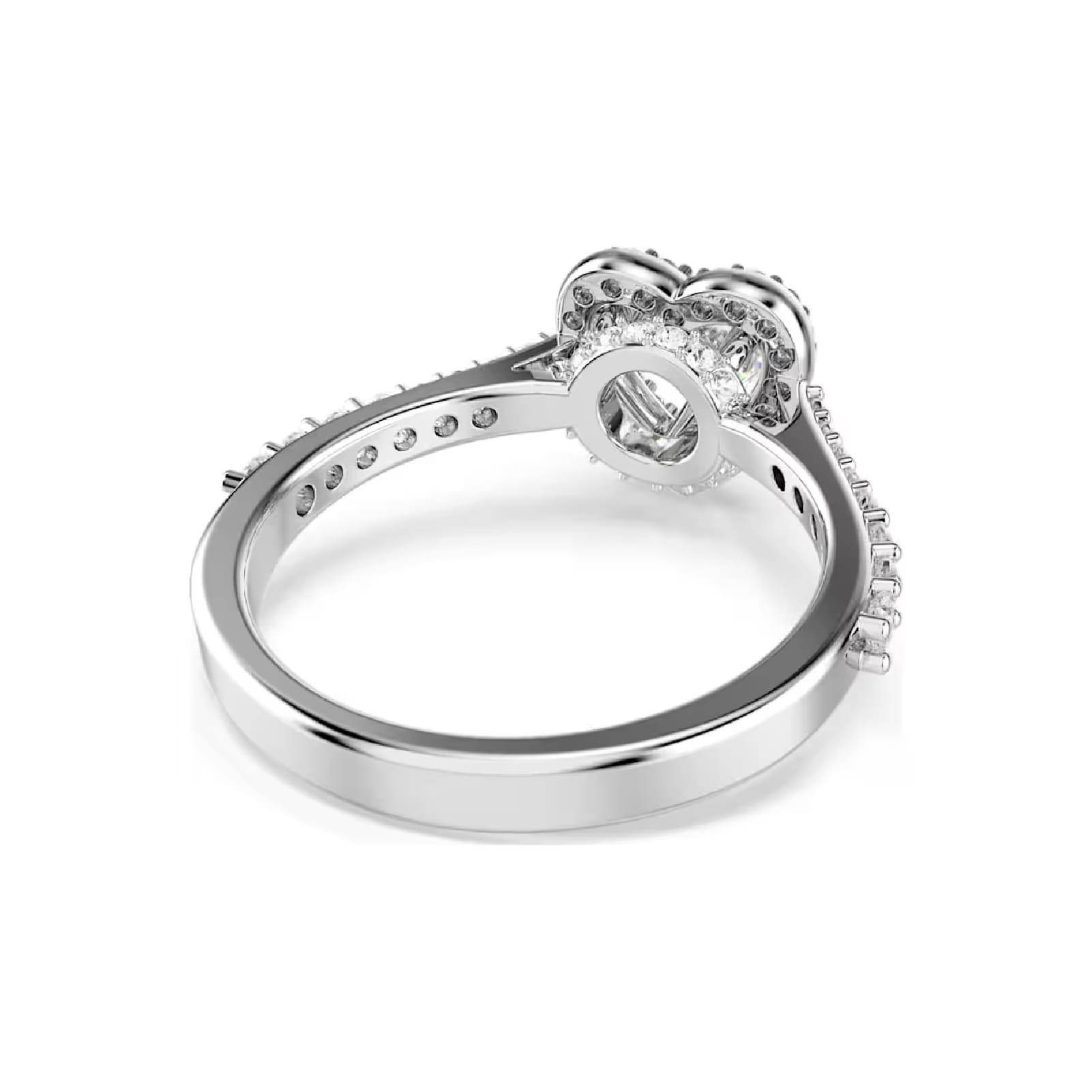 Anello Swarovski con motivo a cuore centrale e cristalli 12