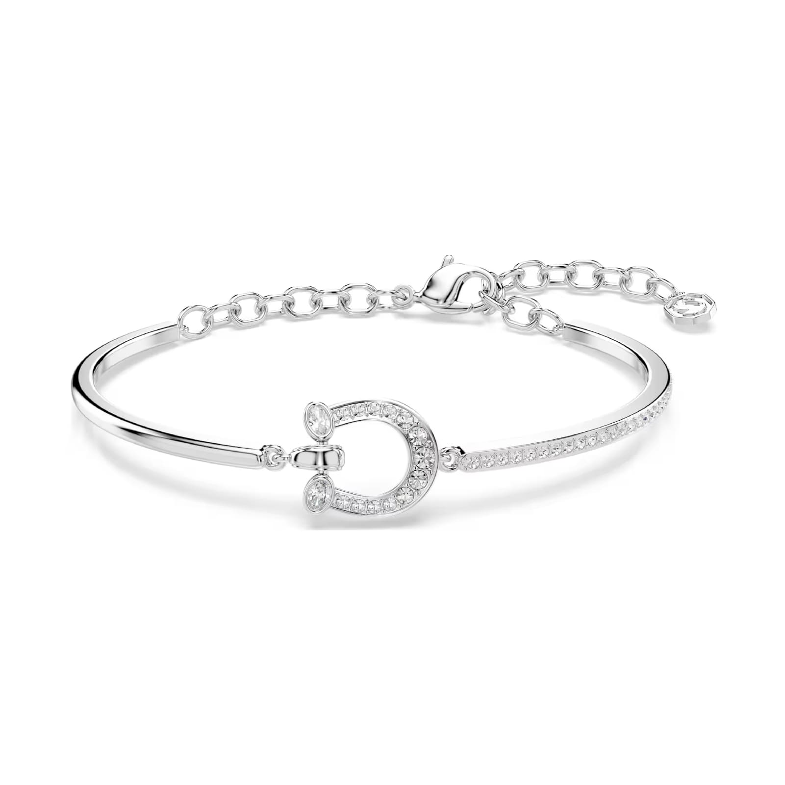Bracciale Swarovski con ferro di cavallo centrale e cristalli 15,5 cm