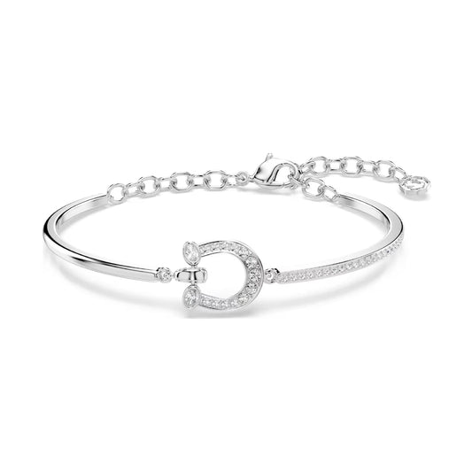 Bracciale Swarovski con ferro di cavallo centrale e cristalli 15,5 cm
