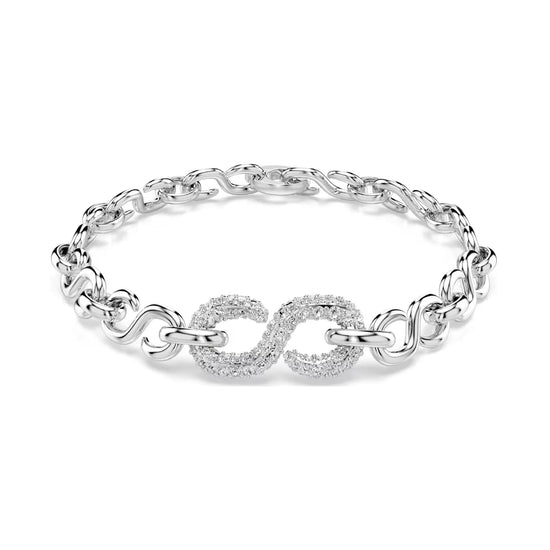 Bracciale catena Swarovski Dextera motivo centrale e cristalli 19 cm