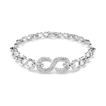 Bracciale catena Swarovski Dextera motivo centrale e cristalli 19 cm