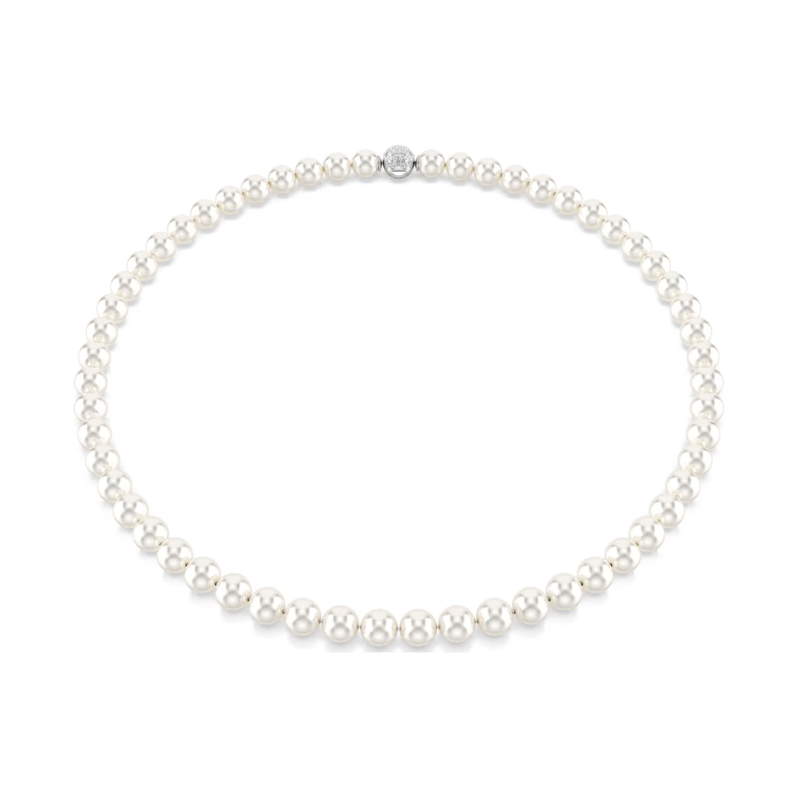 Collana girocollo Swarovski Matrix con Crystal Pearls bianche MISURA UNICA