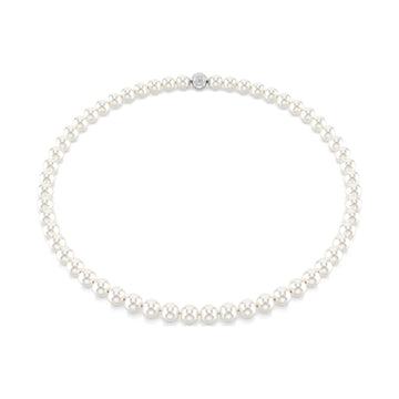 Collana girocollo Swarovski Matrix con Crystal Pearls bianche MISURA UNICA
