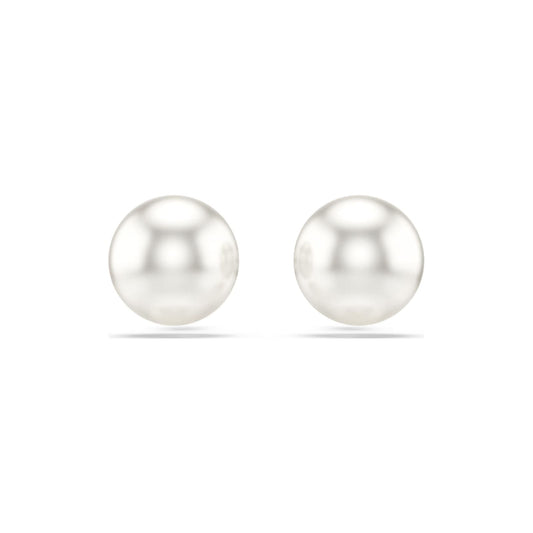 Orecchini a lobo Swarovski Matrix rodiati con Crystal Pearls MISURA UNICA
