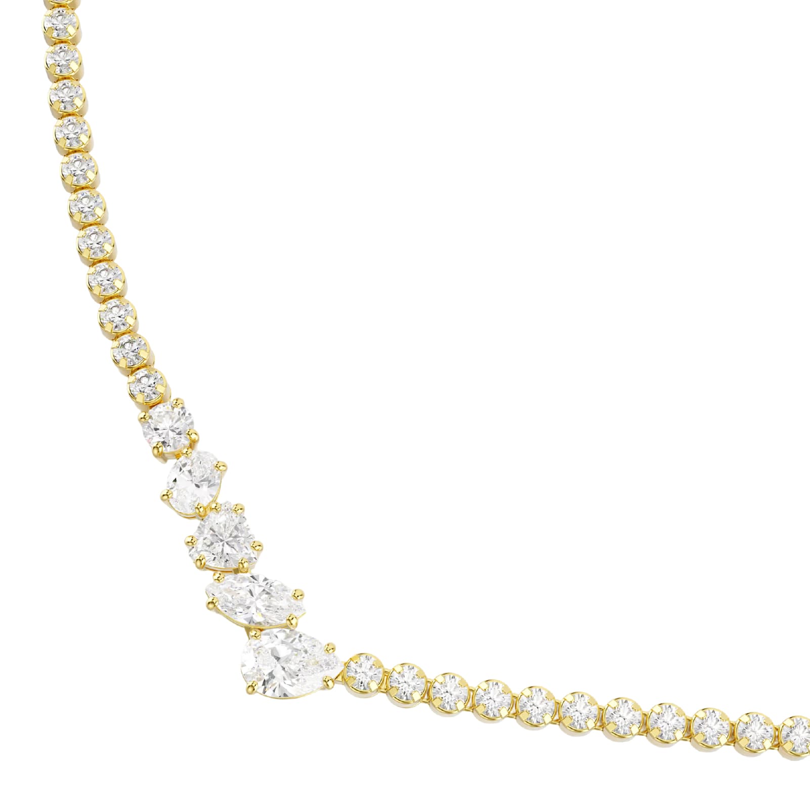 Collana girocollo Swarovski Mesmera lega dorata e zirconi MISURA UNICA