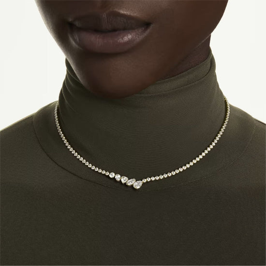 Collana girocollo Swarovski Mesmera lega dorata e zirconi MISURA UNICA