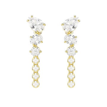 Orecchini pendenti Swarovski Mesmera lega dorata e zirconi MISURA UNICA