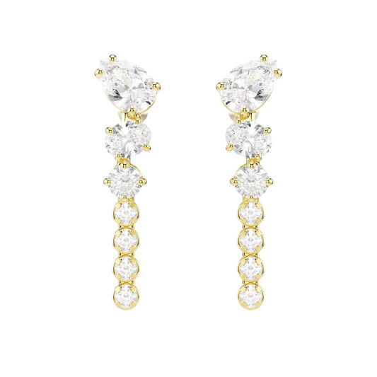 Orecchini pendenti Swarovski Mesmera lega dorata e zirconi MISURA UNICA