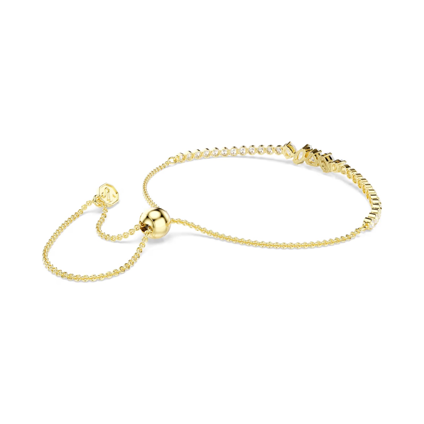Bracciale regolabile Swarovski Mesmera lega dorata e zirconi REGOLABILE
