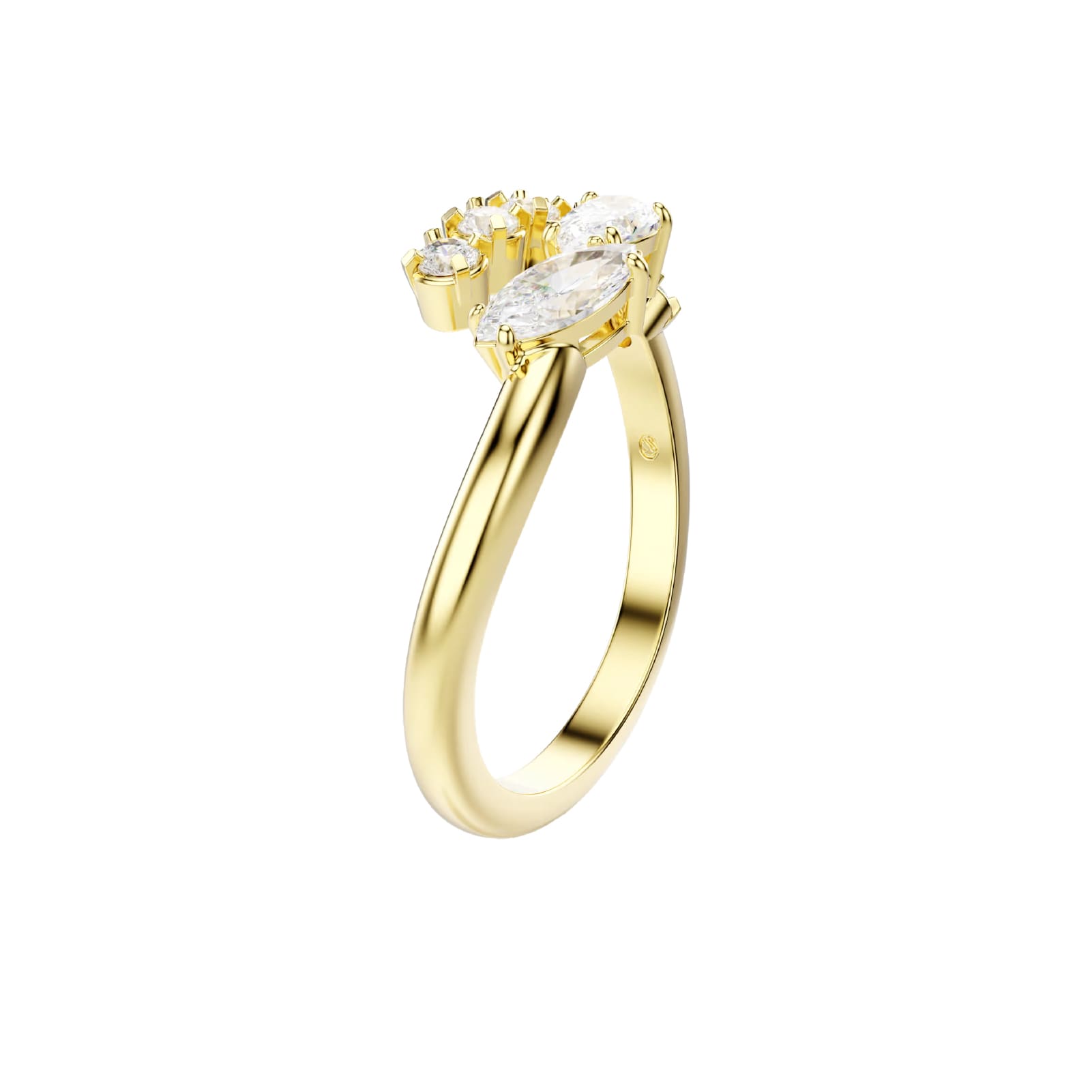 Anello aperto Swarovski Mesmera lega oro e cristalli 12