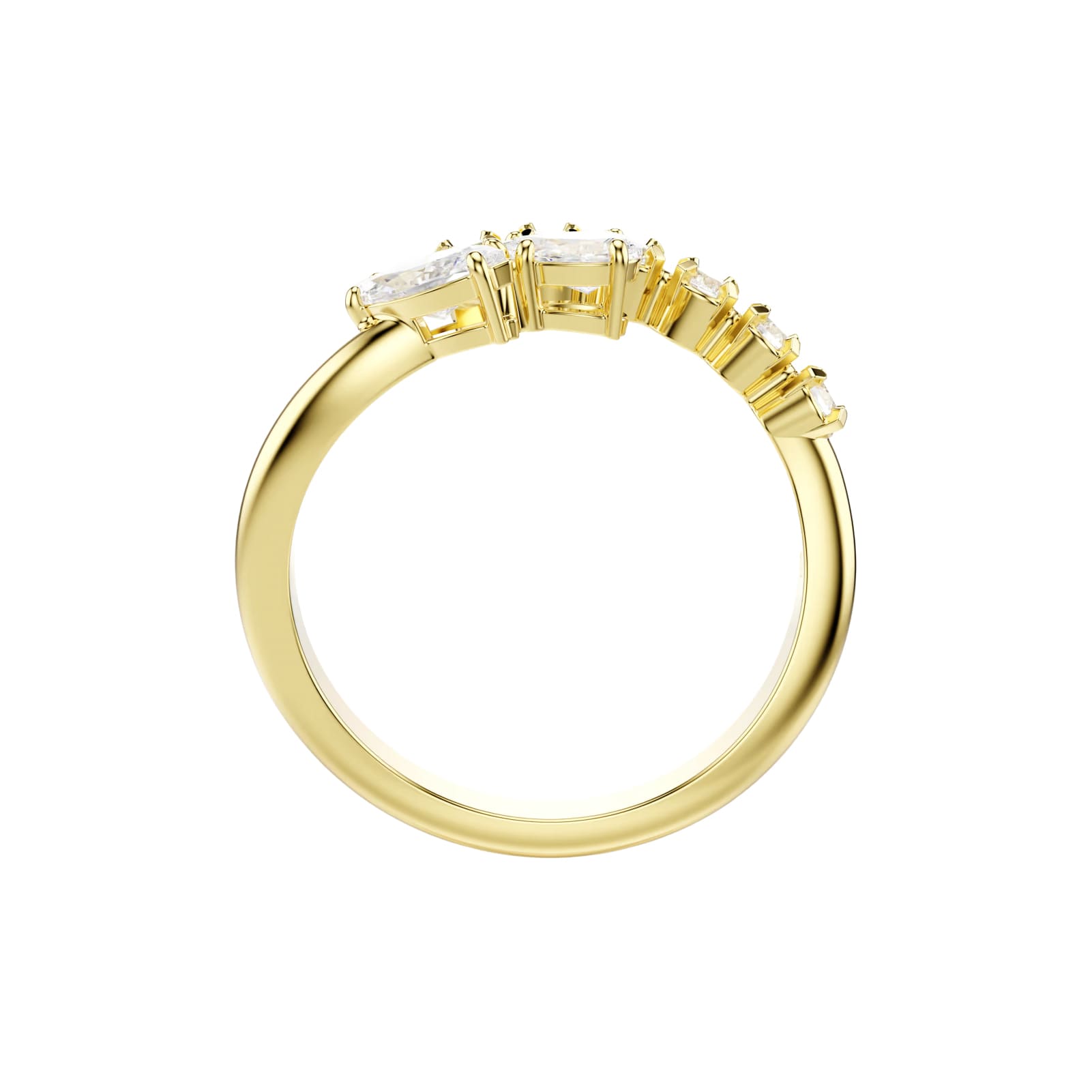 Anello aperto Swarovski Mesmera lega oro e cristalli 12