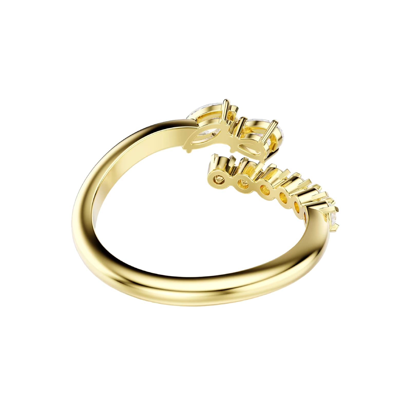 Anello aperto Swarovski Mesmera lega oro e cristalli 12